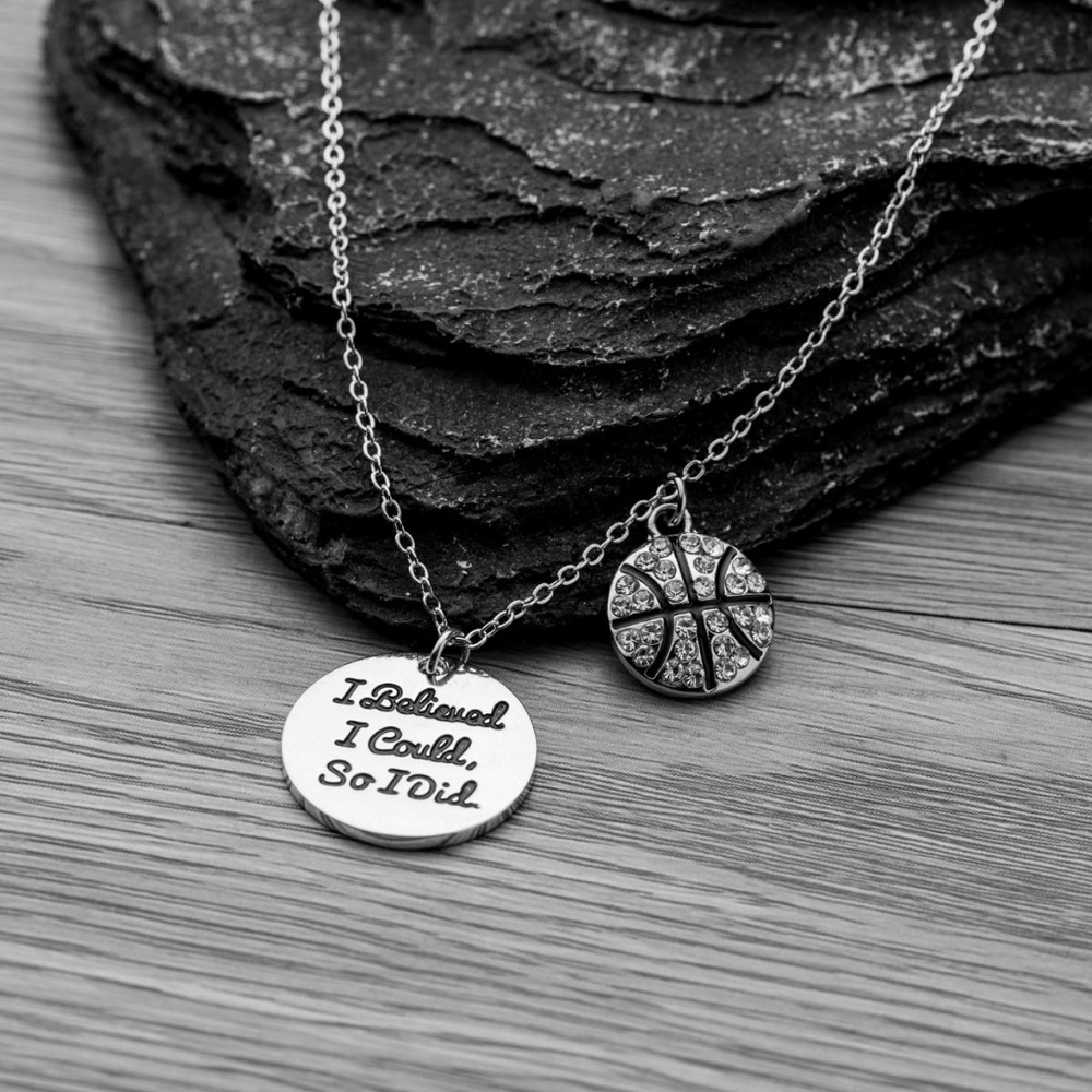 Basketball Necklace, Basketball I Believed I Could